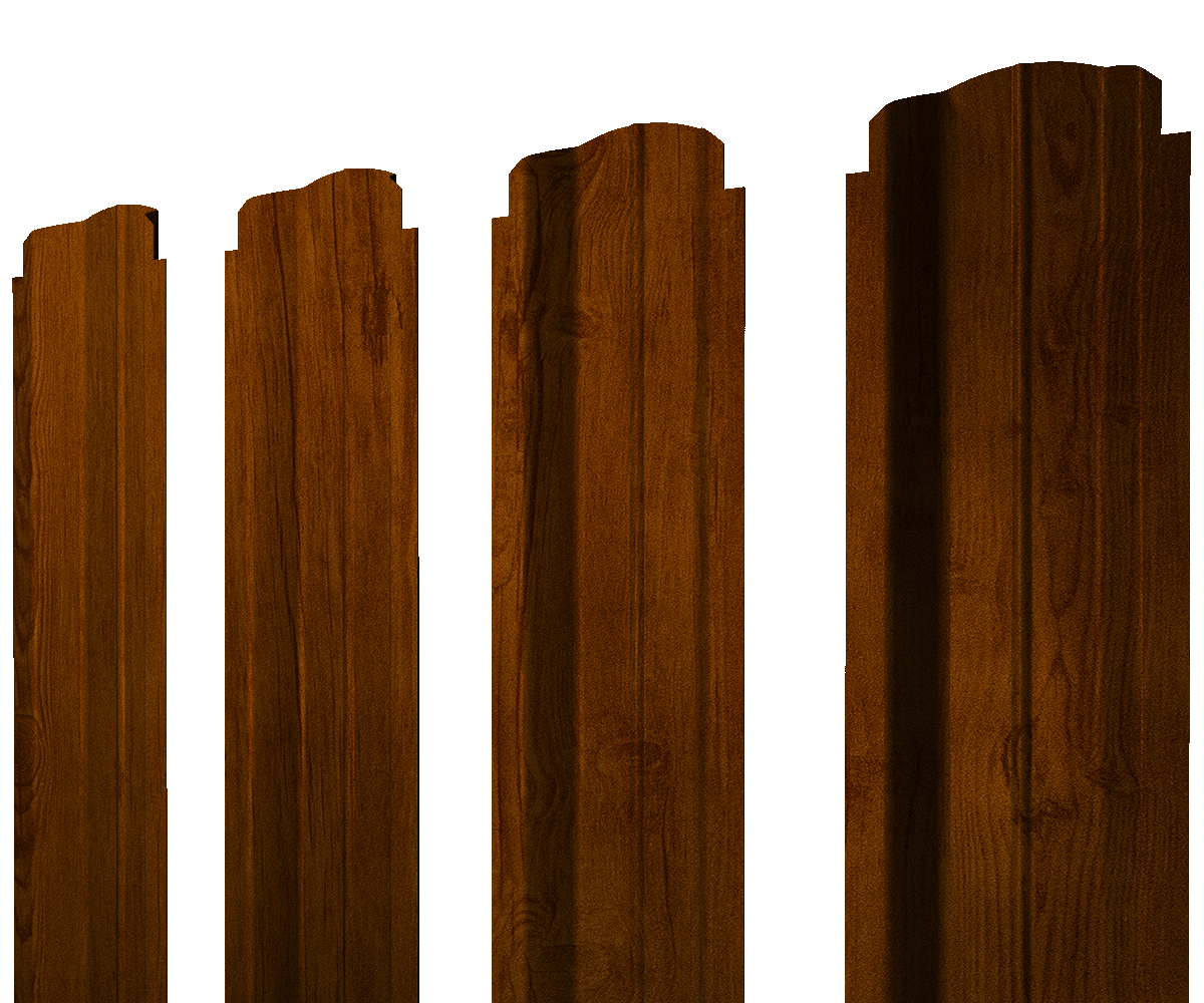 Штакетник П-образный В фигурный 0,4 Print Premium Golden Wood Intense FTC