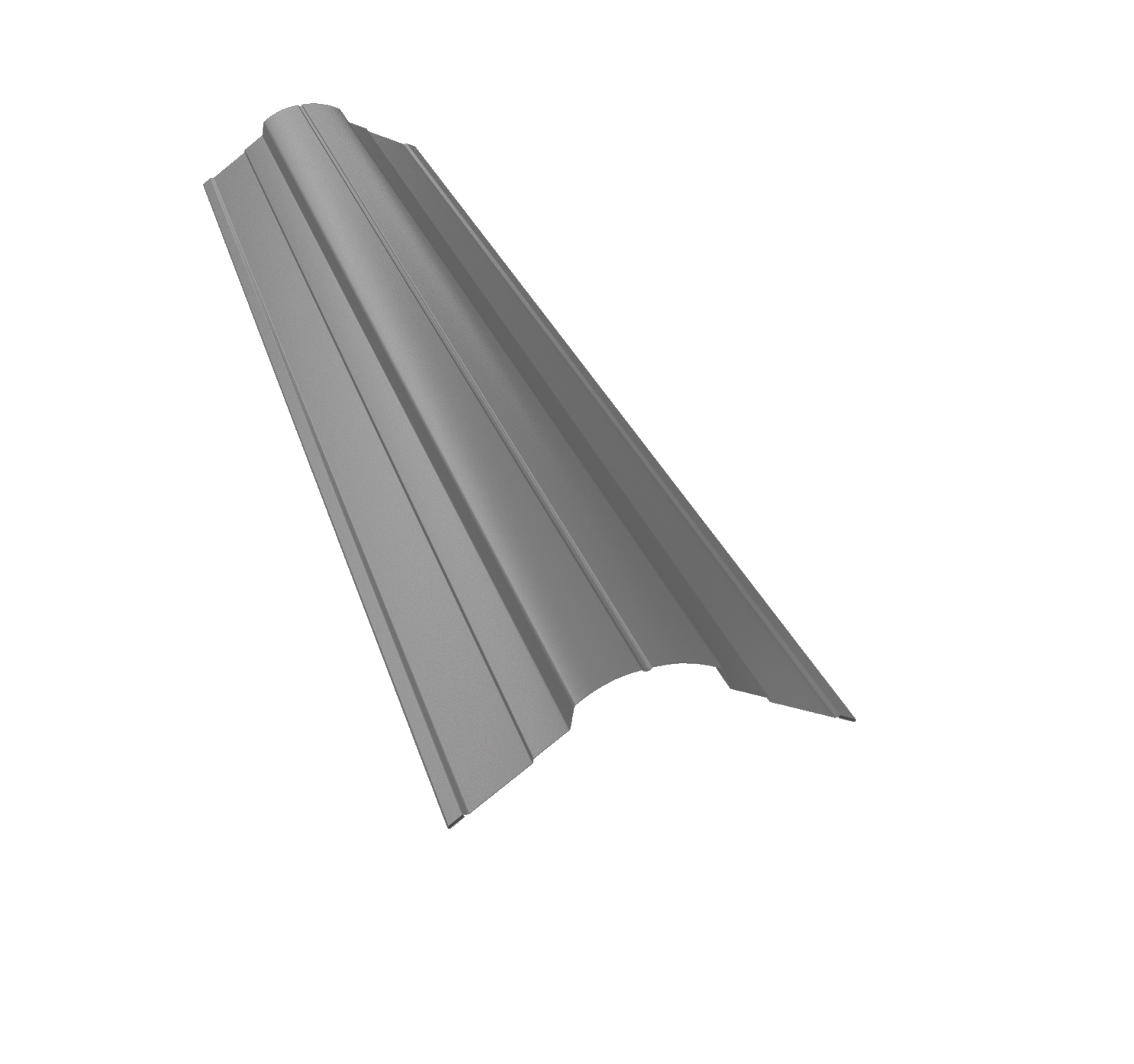 Планка конька фигурного 70x70 0,45 Drap TX RAL 7004 сигнальный серый (3м)