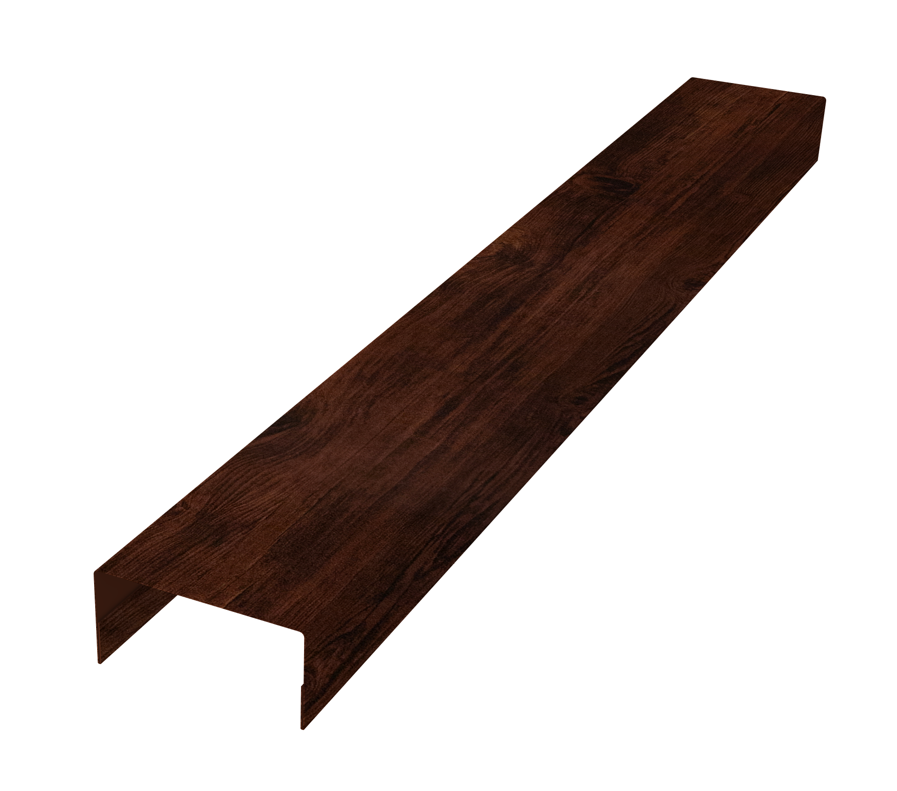 Крышка забора для горизонтального монтажа штакетника 0,45 Print Elite Cherry Wood TwinColor (2м)