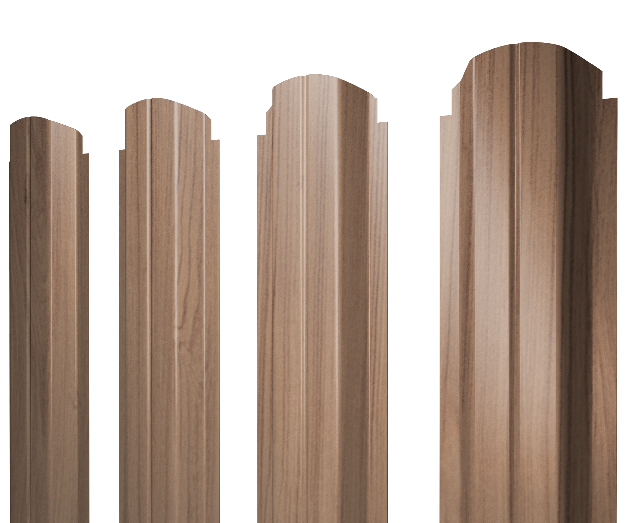 Штакетник П-образный А фигурный 0,45 Print Elite Honey Wood TwinColor