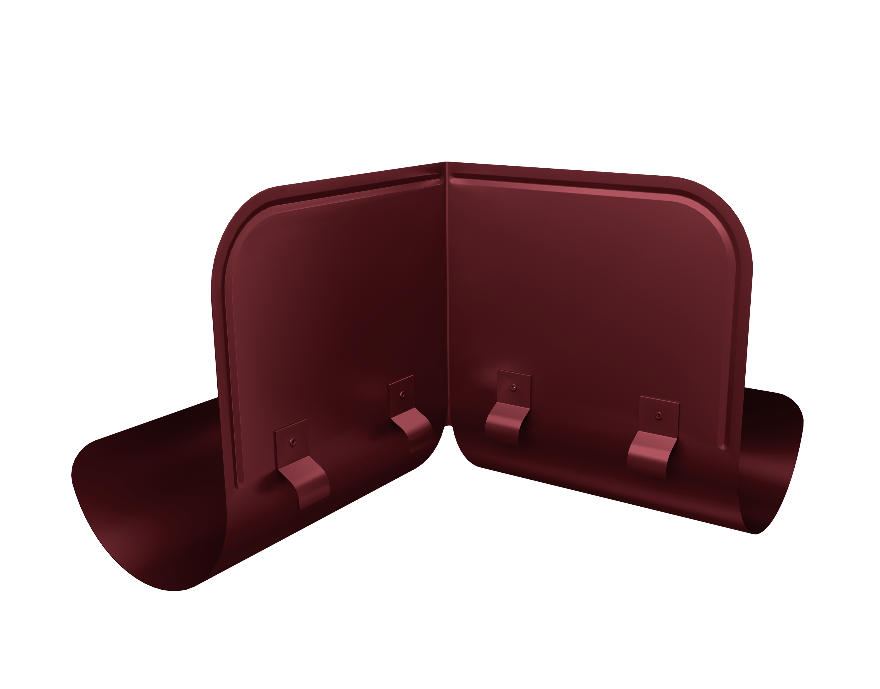 Ограничитель перелива угловой GL PU 125/90 RAL 3005 красное вино