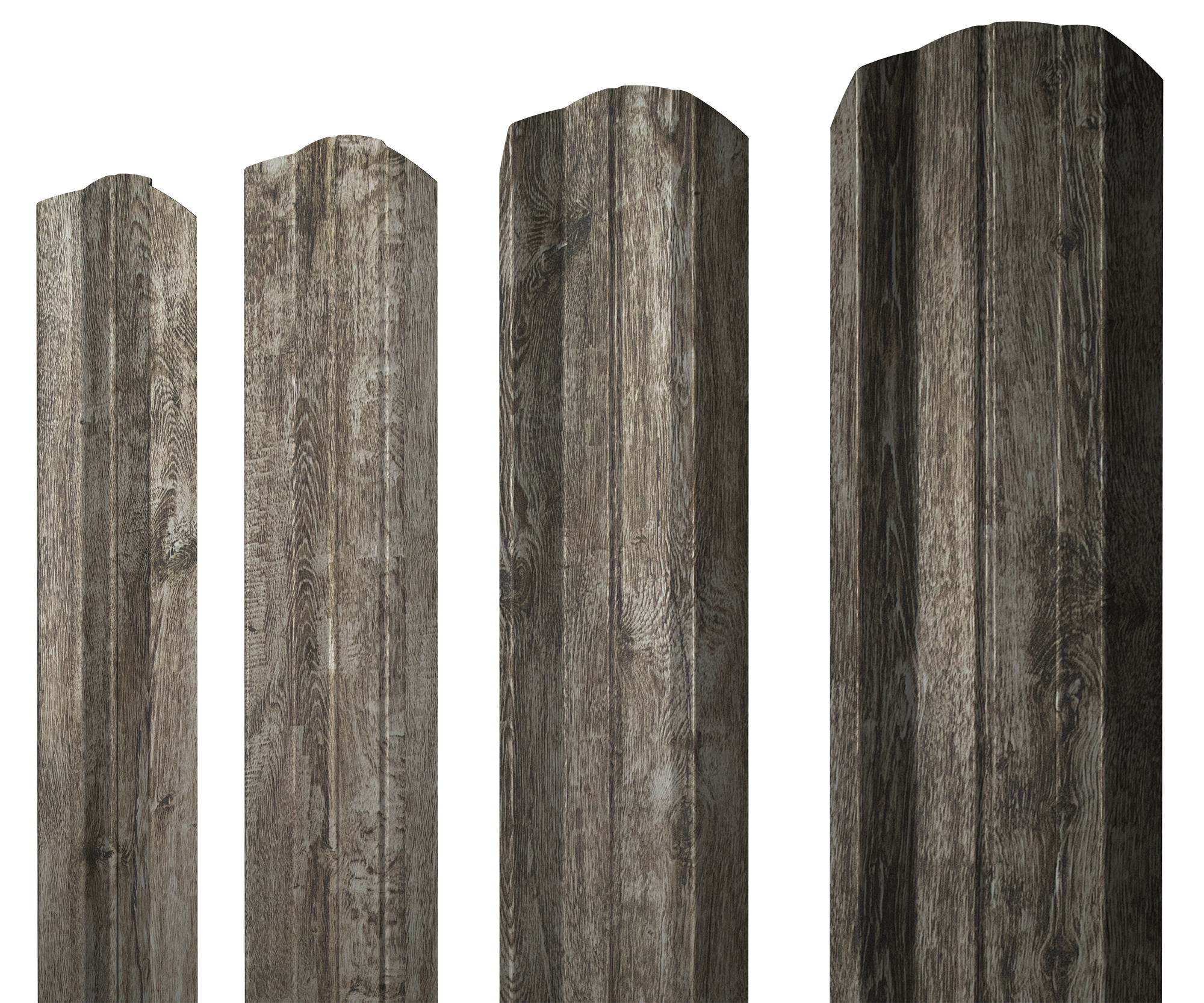 Штакетник М-образный А фигурный 0,45 Print Elite Nordic Wood TwinColor
