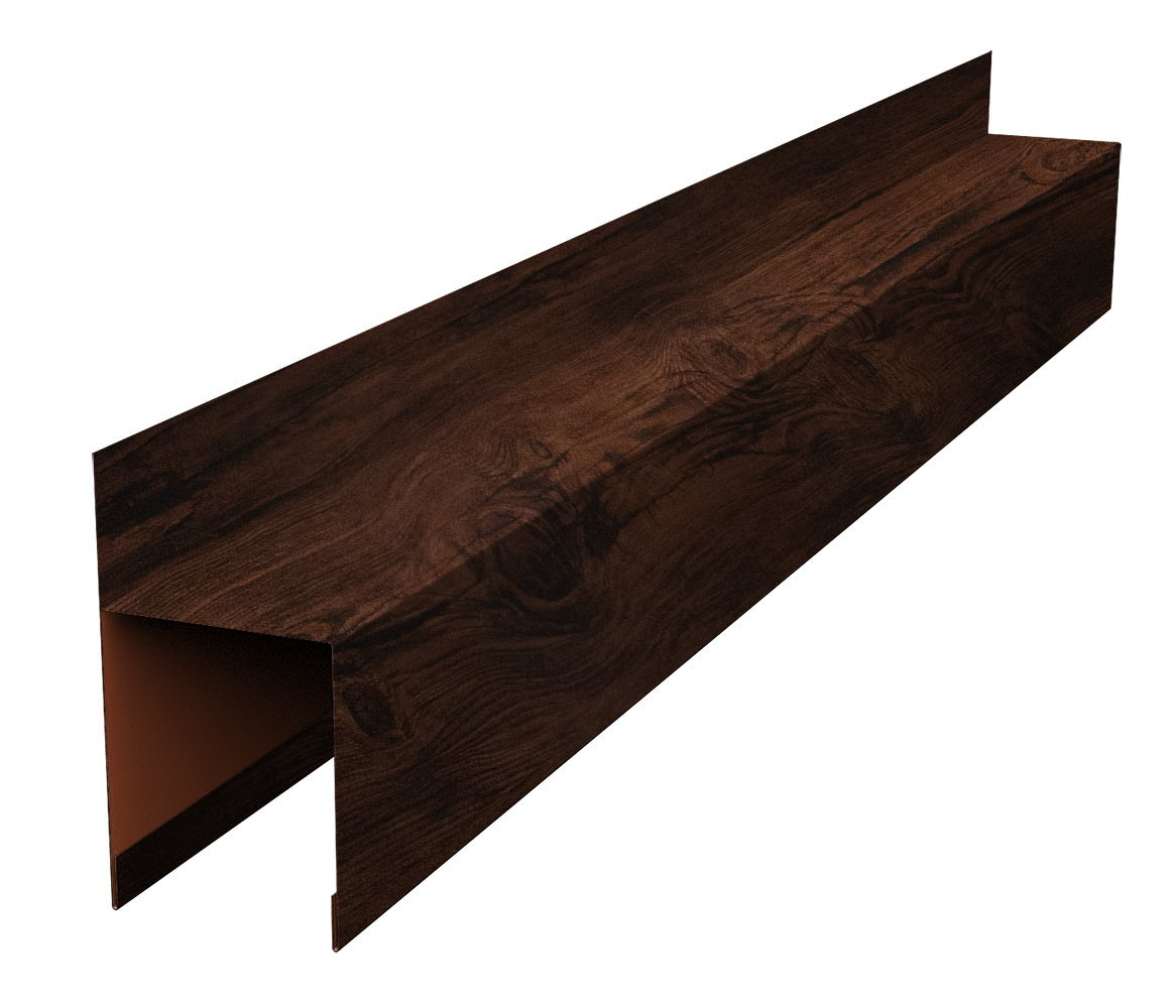 Планка опорная составная внешняя для забора жалюзи Palermo 0,45 Print Elite Cherry Wood TwinColor (3м)