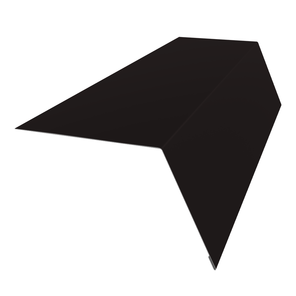 Планка карнизная широкая 100х85 0,5 Satin с пленкой RAL 9005 черный (2м)