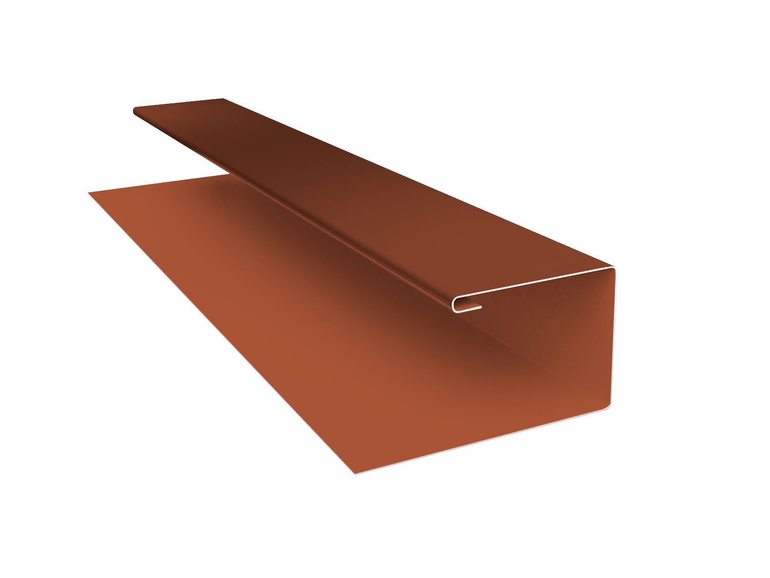 Планка П-образная Экобрус 0,5 Velur X RAL 8004 терракота (2м)