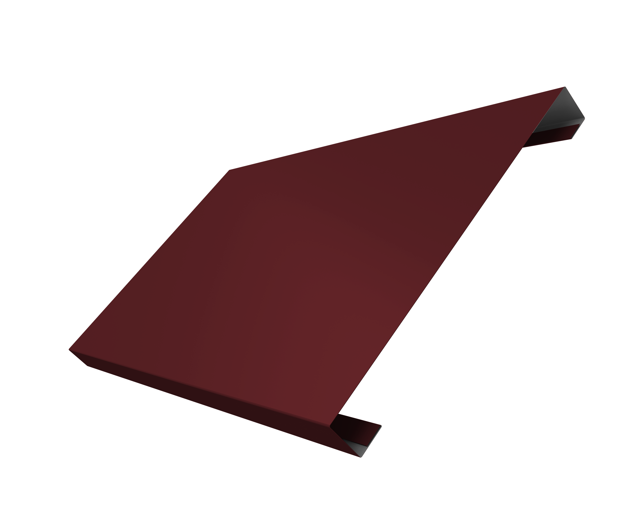 Ламель лицевая 200 забора жалюзи Texas 0,5 Satin Matt RAL 3005 красное вино