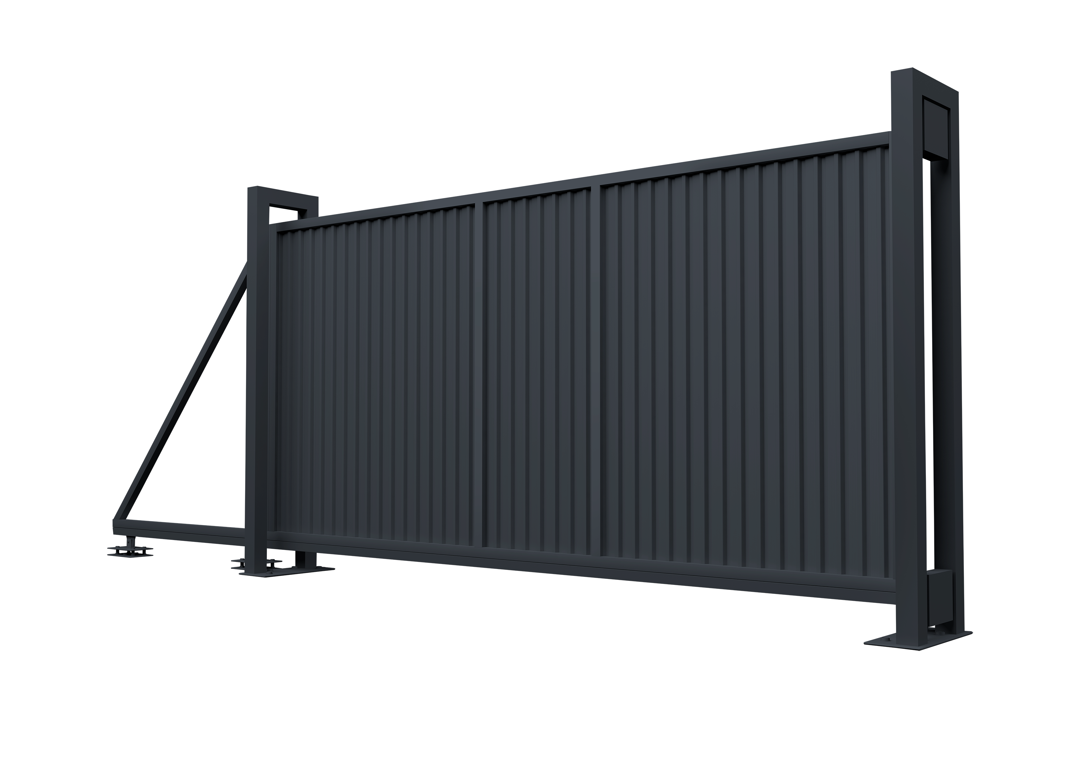 Ворота откатные Estet 2,0х4,5 RAL 7024