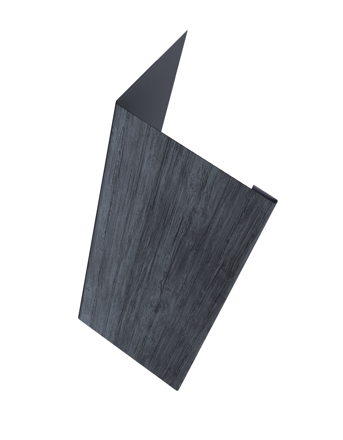 Нащельник (для калиток и ворот) 25х35 жалюзи Milan, Tokyo, Palermo 0,45 Print Premium Grey Wood TwinColor (L2,0)