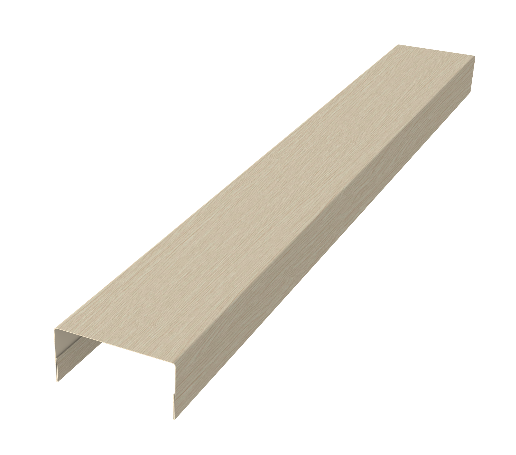 Крышка забора для горизонтального монтажа штакетника 0,45 Print Elite Milky Wood TwinColor (2,5м)