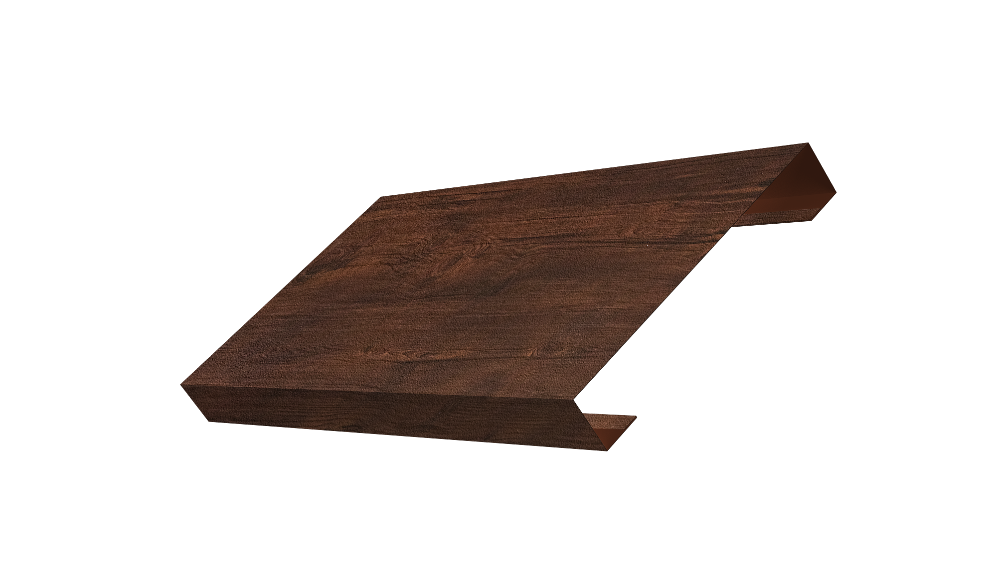 Ламель лицевая 125 забора жалюзи Texas 0,45 Print Premium Cherry Wood Dark FTC