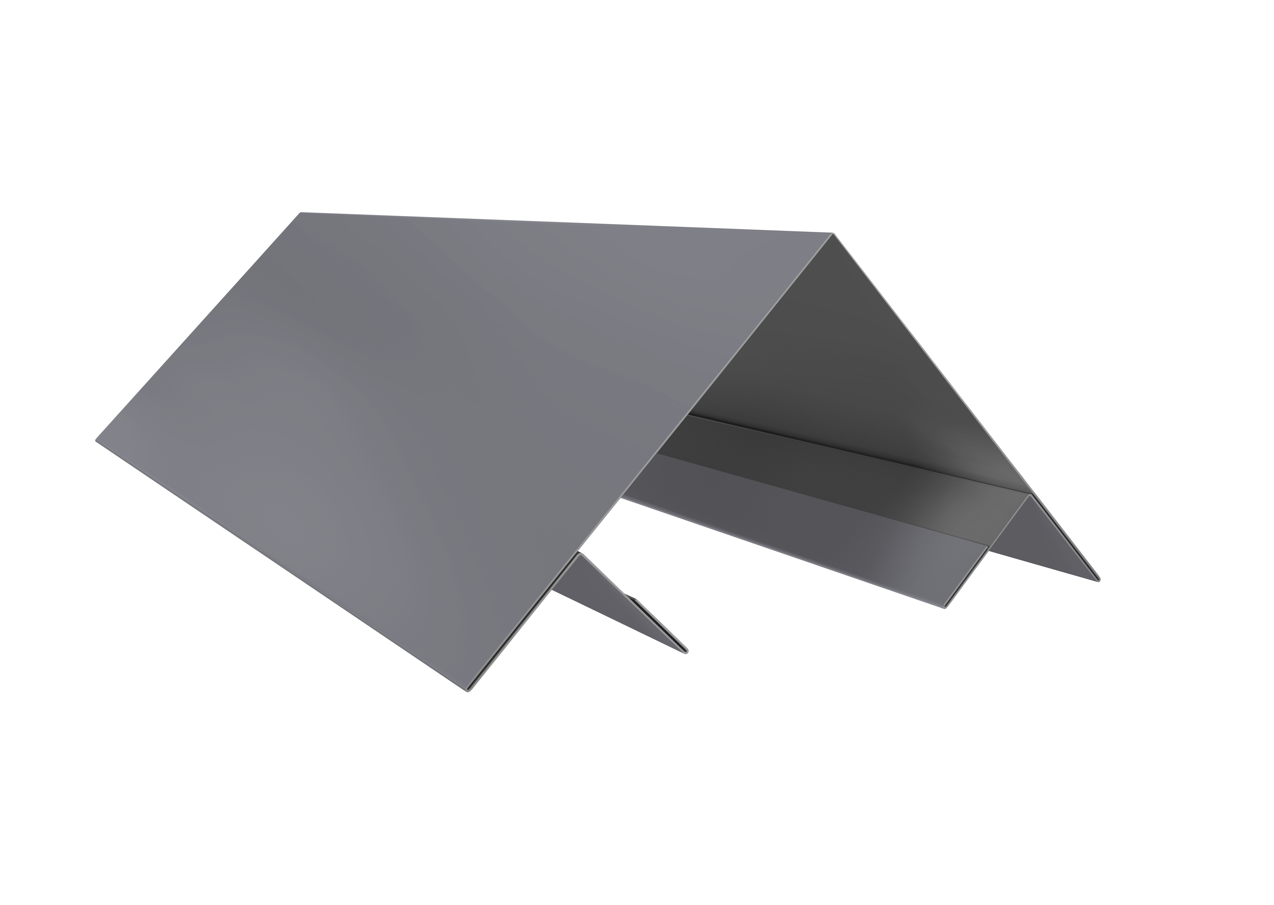 Планка угла внешнего составная верхняя 0,5 Satin с пленкой RAL 7004 сигнальный серый (3м)