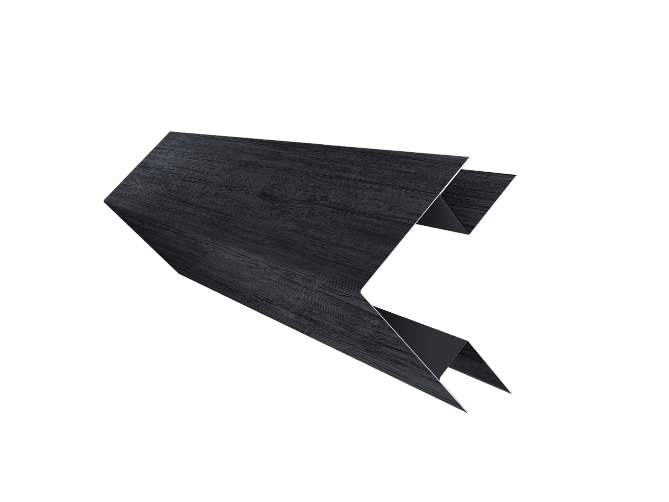 Планка угла внешнего сложного Экобрус Grand Line 0,45 Print Premium с пленкой Grey Wood TwinColor (2м)