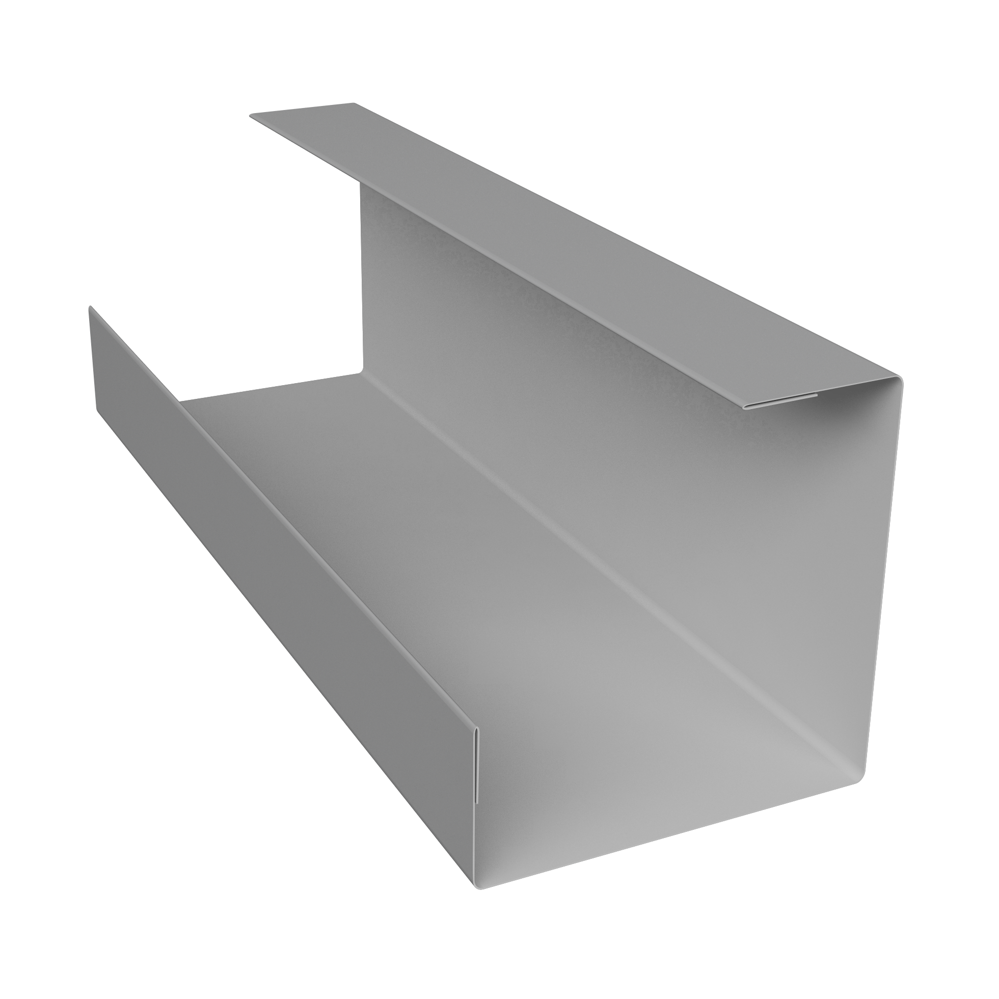 Планка угла внутреннего составная нижняя 0,5 Satin с пленкой RAL 9006 бело-алюминиевый (3м)