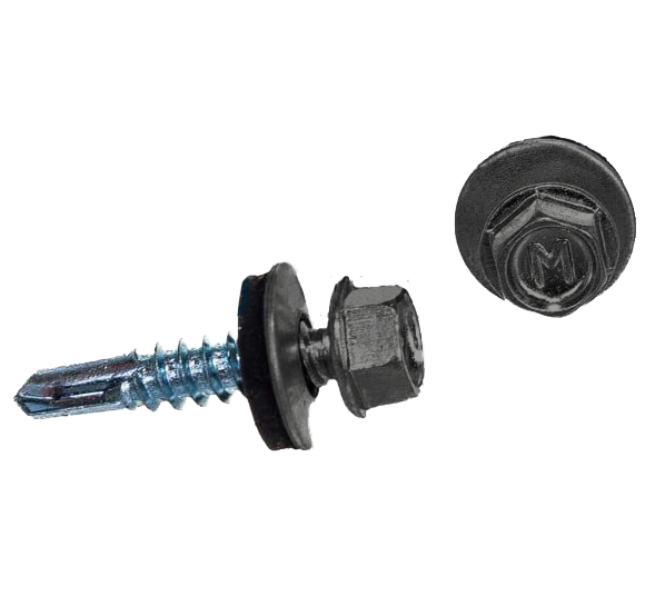 Саморез по металлу Daxmer 5,5х25 RAL 9006 (250) сверло №3