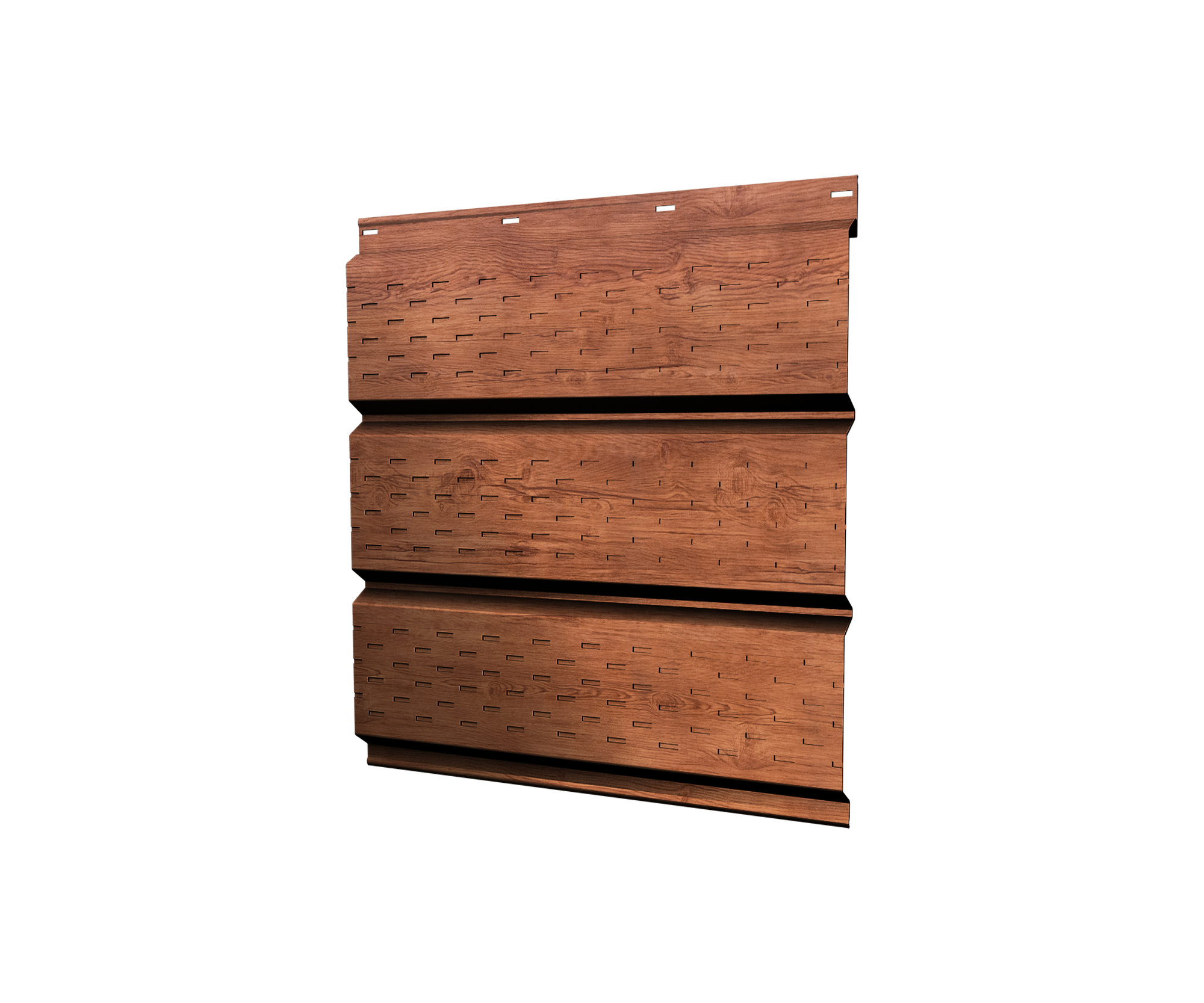 Софит металлический полная перфорация 0,45 Print Premium с пленкой Rowan Wood Intense FTC