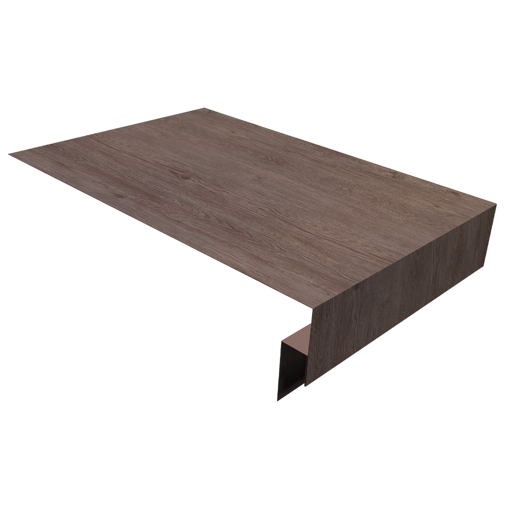 Планка околооконная сложная 250х50х18 (j-фаска) 0,45 Print Elite White Wood TwinColor (3м)
