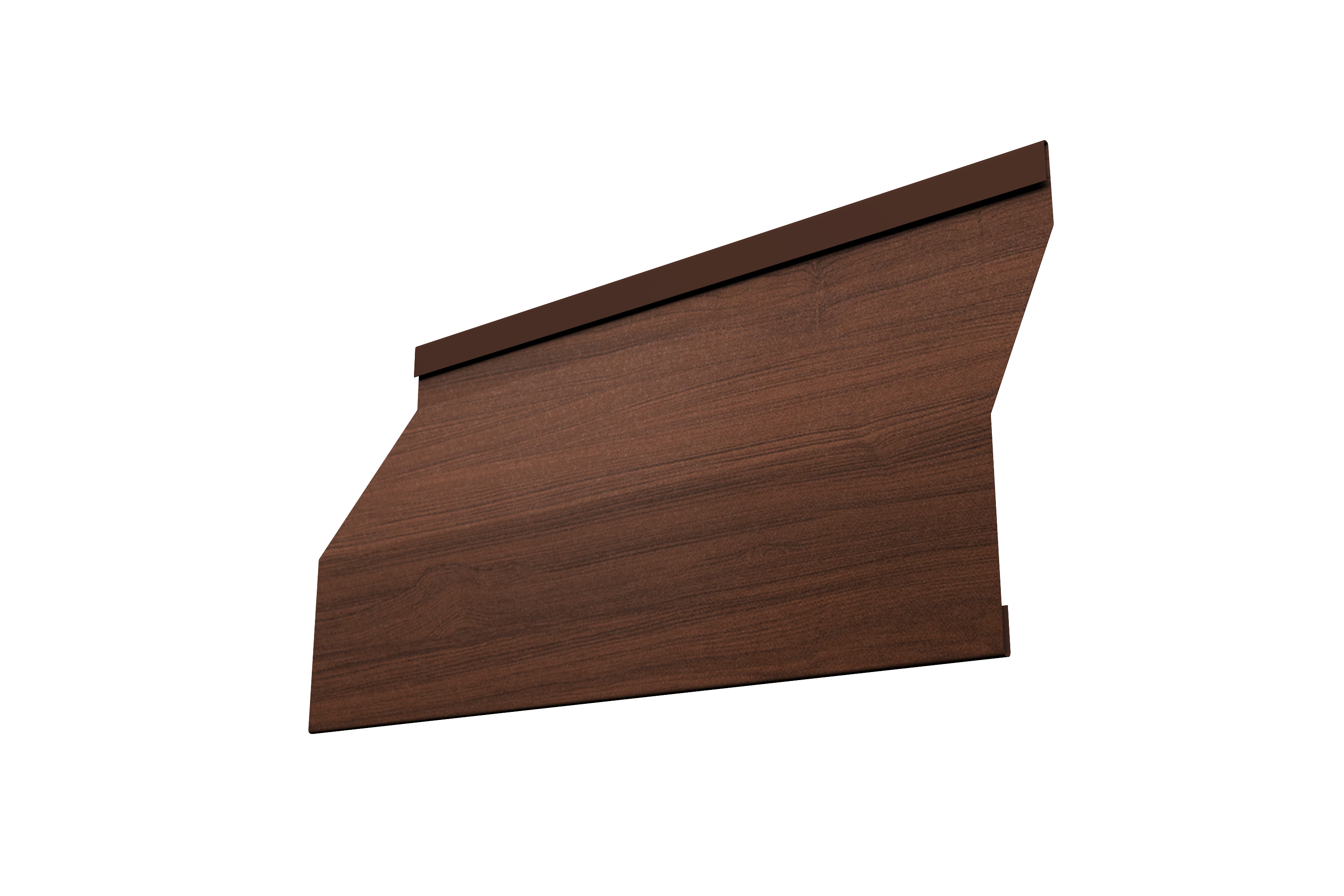 Ламель забора жалюзи Milan Slim 0,45 Print Elite Choco Wood TwinColor
