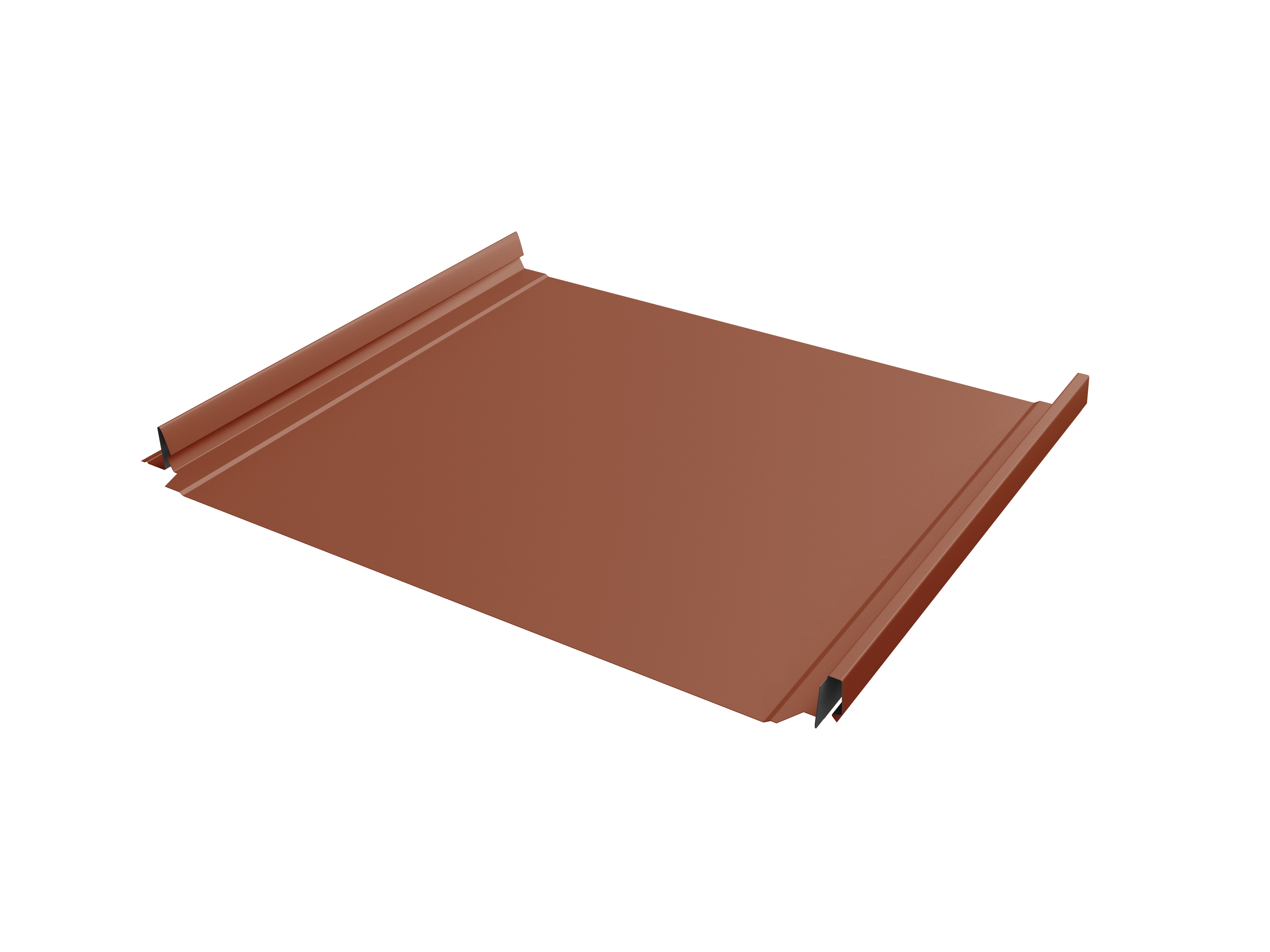 Кликфальц Pro Grand Line 0,5 Satin Matt TX с пленкой на замках RAL 8004 терракота
