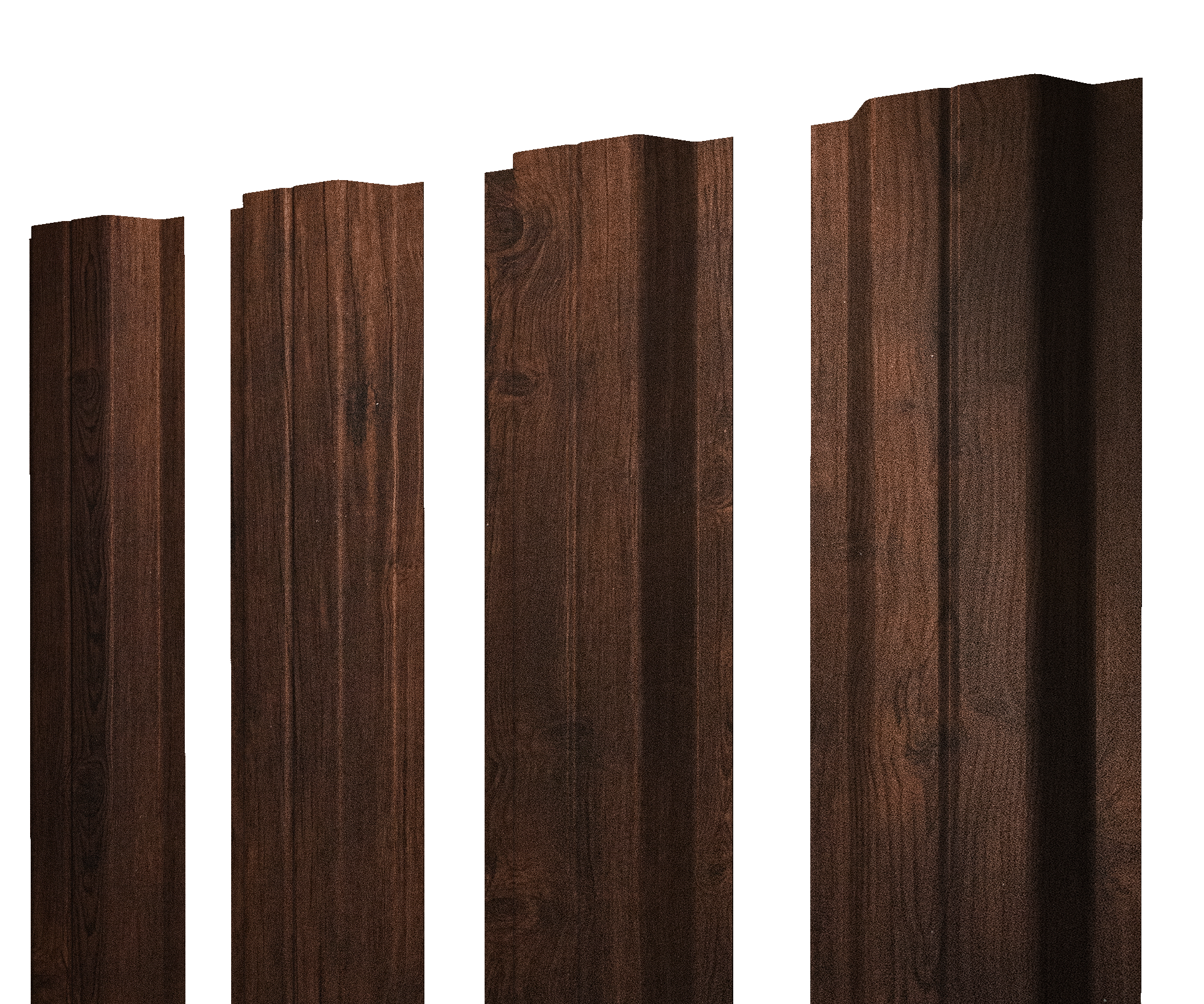 Штакетник П-образный A с прямым резом 0,45 Print-Double Premium Cherry Wood Dark F