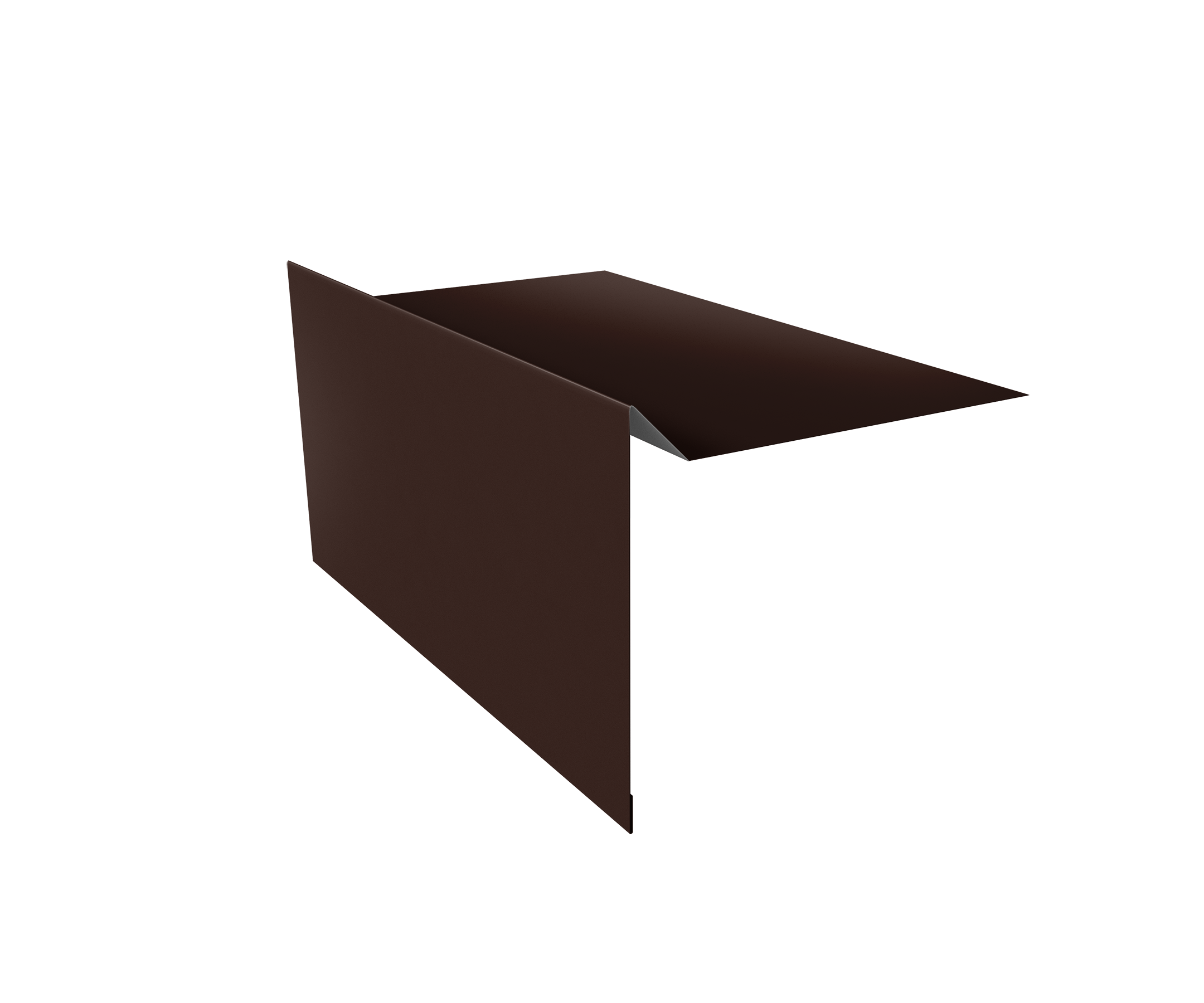 Планка ветровая для мягкой кровли 100х20х70 0,5 Satin Matt RAL 8017 шоколад (3м)