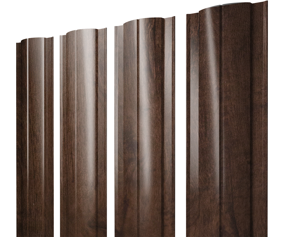 Штакетник Круглый с прямым резом 0,45 Print-Double Premium Antique Wood