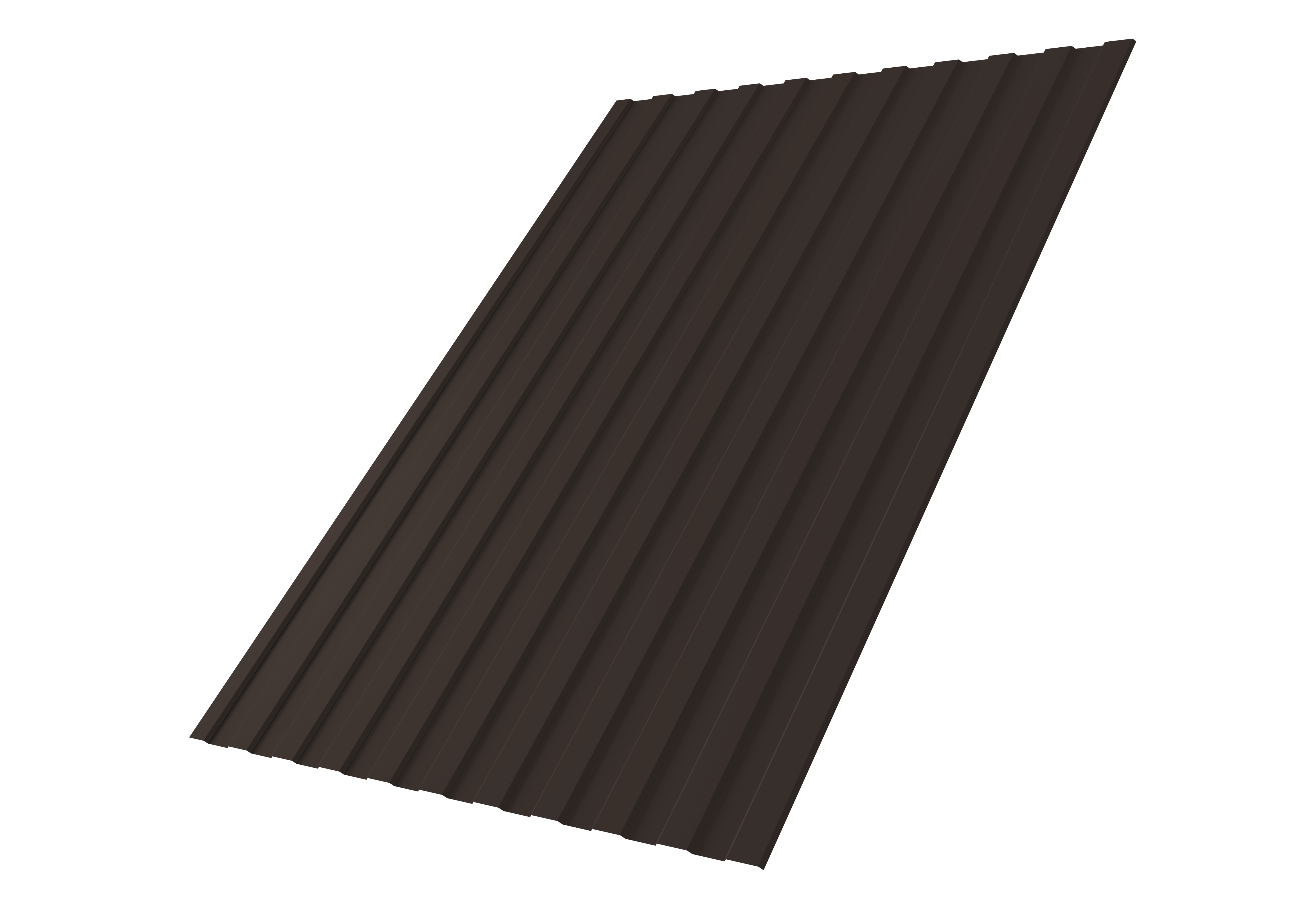 Профнастил С8A v03 0,5 Satin Matt RR 32 темно-коричневый