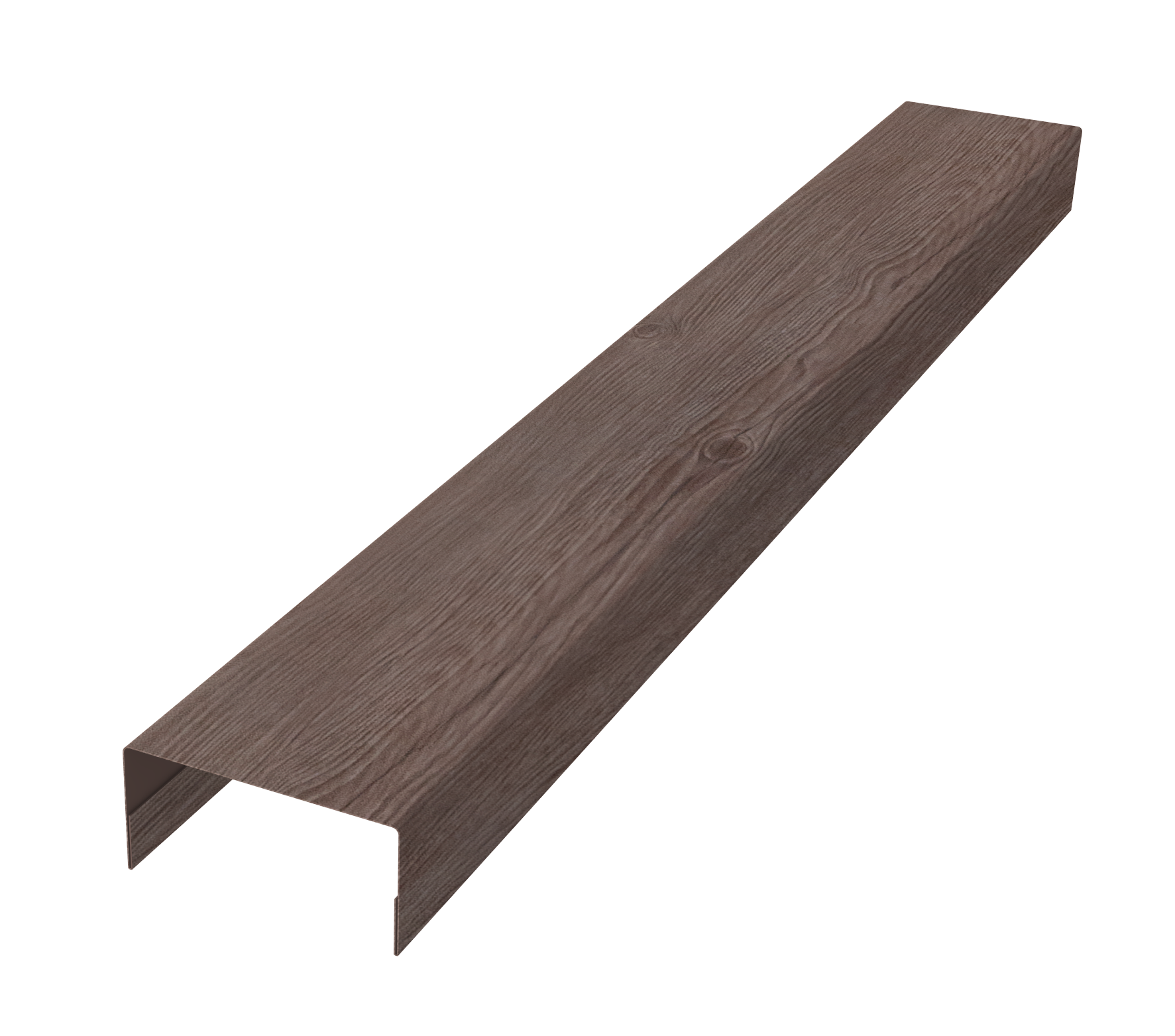 Крышка забора для горизонтального монтажа штакетника 0,45 Print Elite White Wood TwinColor (3м)