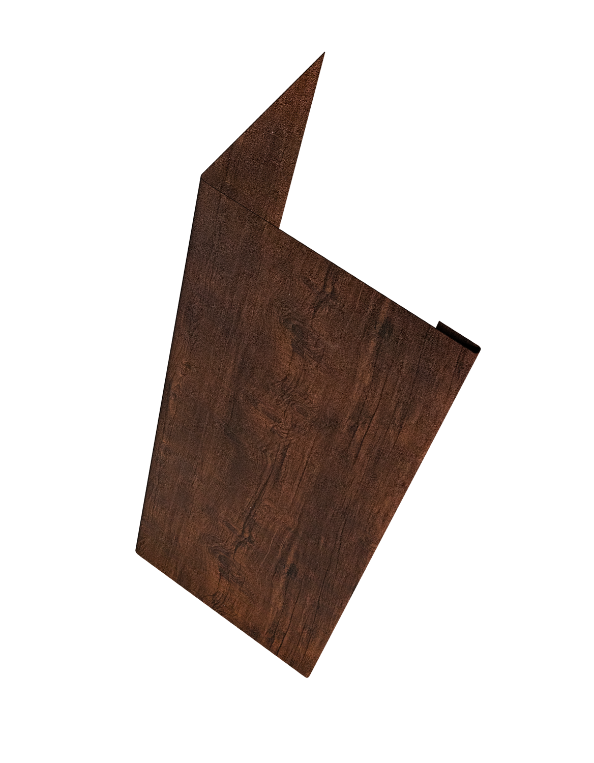 Нащельник (для калиток и ворот) 25х35 жалюзи Milan, Tokyo, Palermo 0,45 Print-Double Premium Cherry Wood Dark F (L2,0)