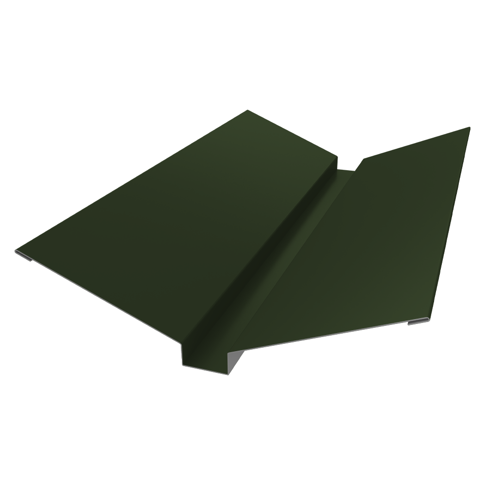 Планка ендовы верхней 115х30х115 0,5 Satin Matt TX RAL 6020 хромовая зелень (2м)