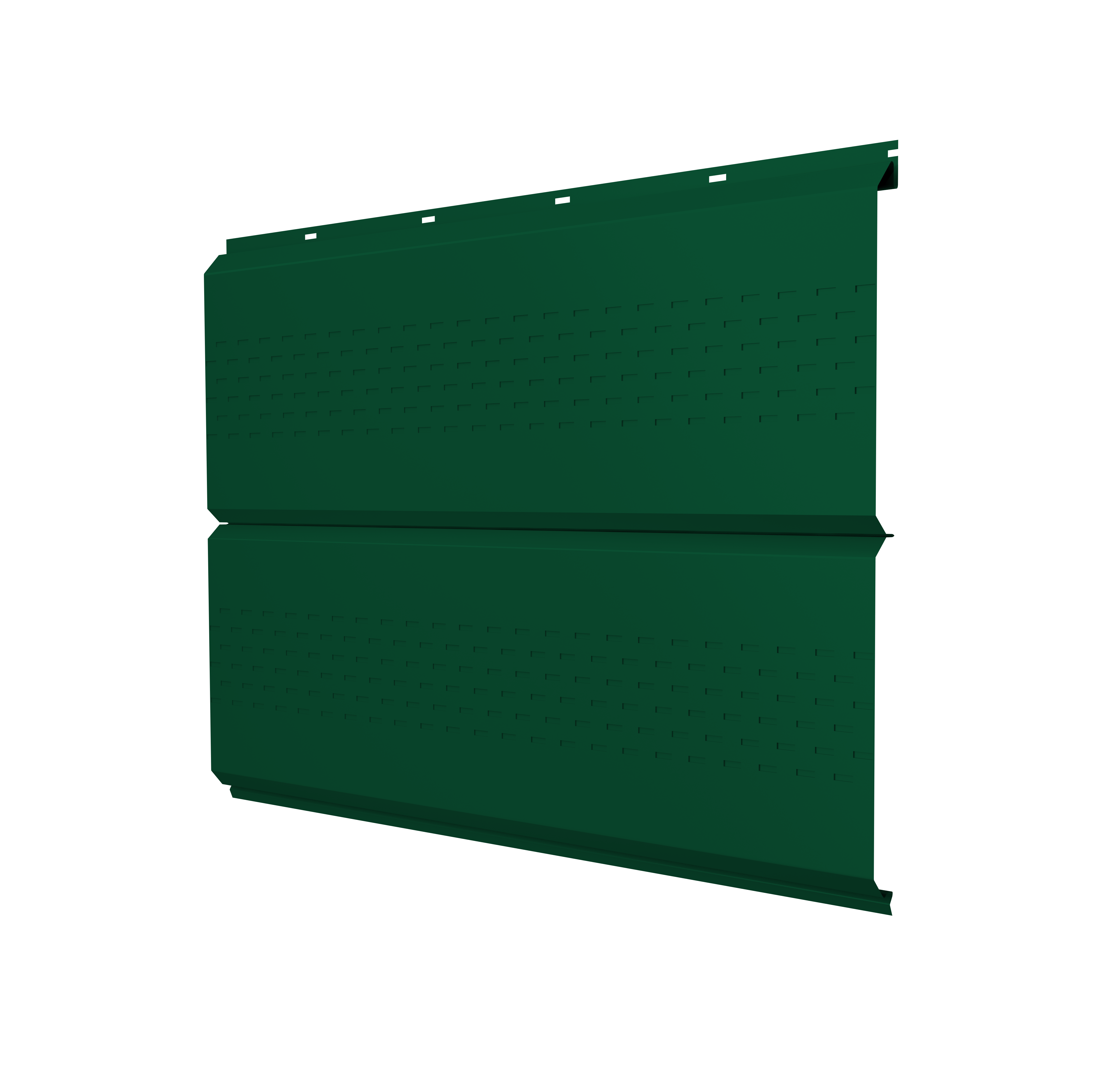 Софит ЭкоБрус new c перфорацией 0,5 Satin Matt с пленкой RAL 6005 зеленый мох