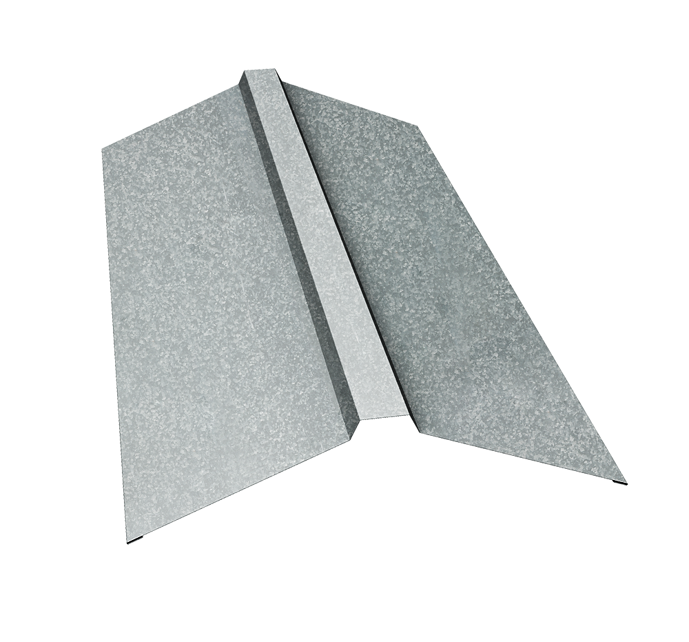 Планка конька прямоугольного 150х30х150 0,55 Zn (3м)