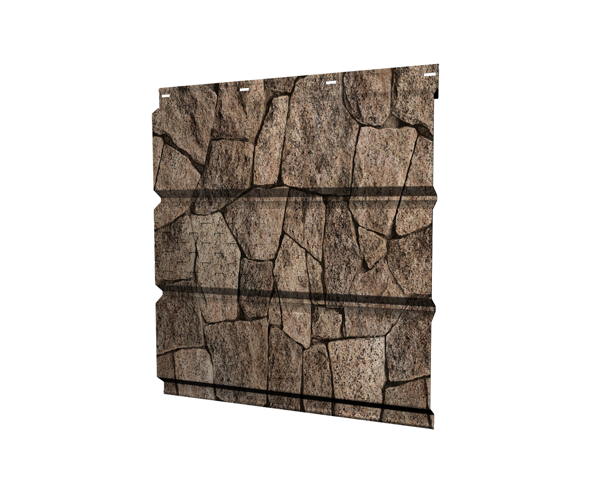 Софит металлический центральная перфорация 0,45 Print Elite с пленкой King Stone TwinColor