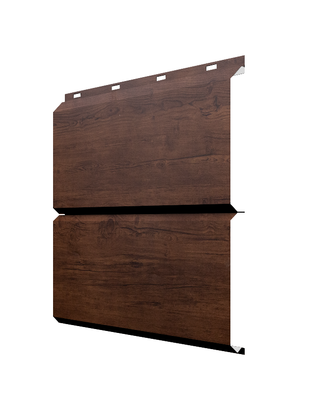 Софит ЭкоБрус без перфорации 0,345 Grand Line 0,45 Print Premium с пленкой Cherry Wood Fresh TwinColor