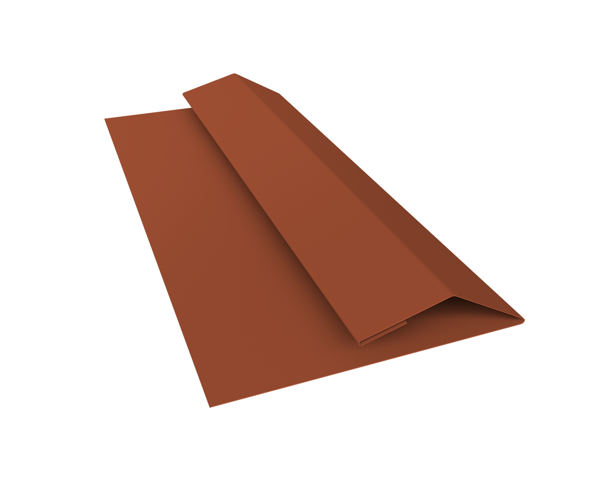 Планка финишная Блок-Хаус new Grand Line 0,5 Velur X RAL 8004 терракота (2м)