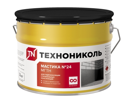 Мастика гидроизоляционная Технониколь №24 МГТН 3кг (ведро)