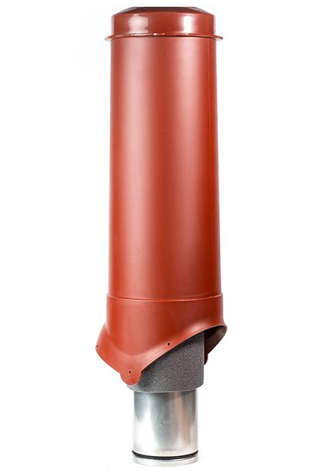 Выход вентиляции Krovent Pipe-VT 125/700 ИЗ красно-коричневый