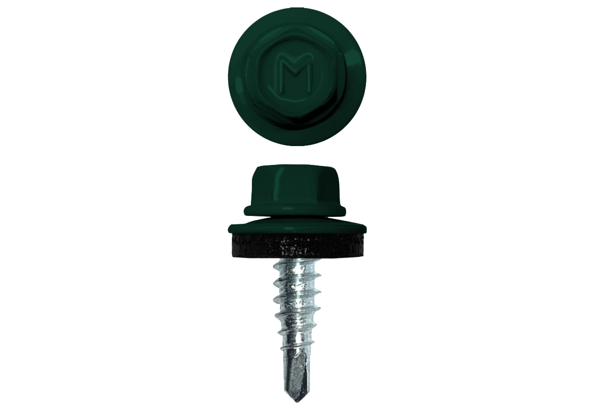 Саморез по металлу Daxmer  4,8х19 RAL 6005 (5000) сверло №2