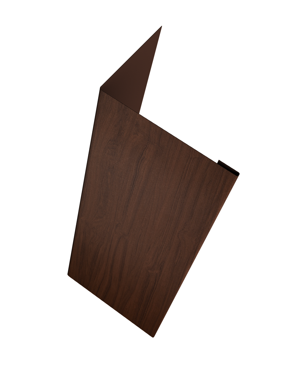 Нащельник (для калиток и ворот) 25х35 жалюзи Milan, Tokyo, Palermo 0,45 Print Elite Choco Wood TwinColor (L2,0)