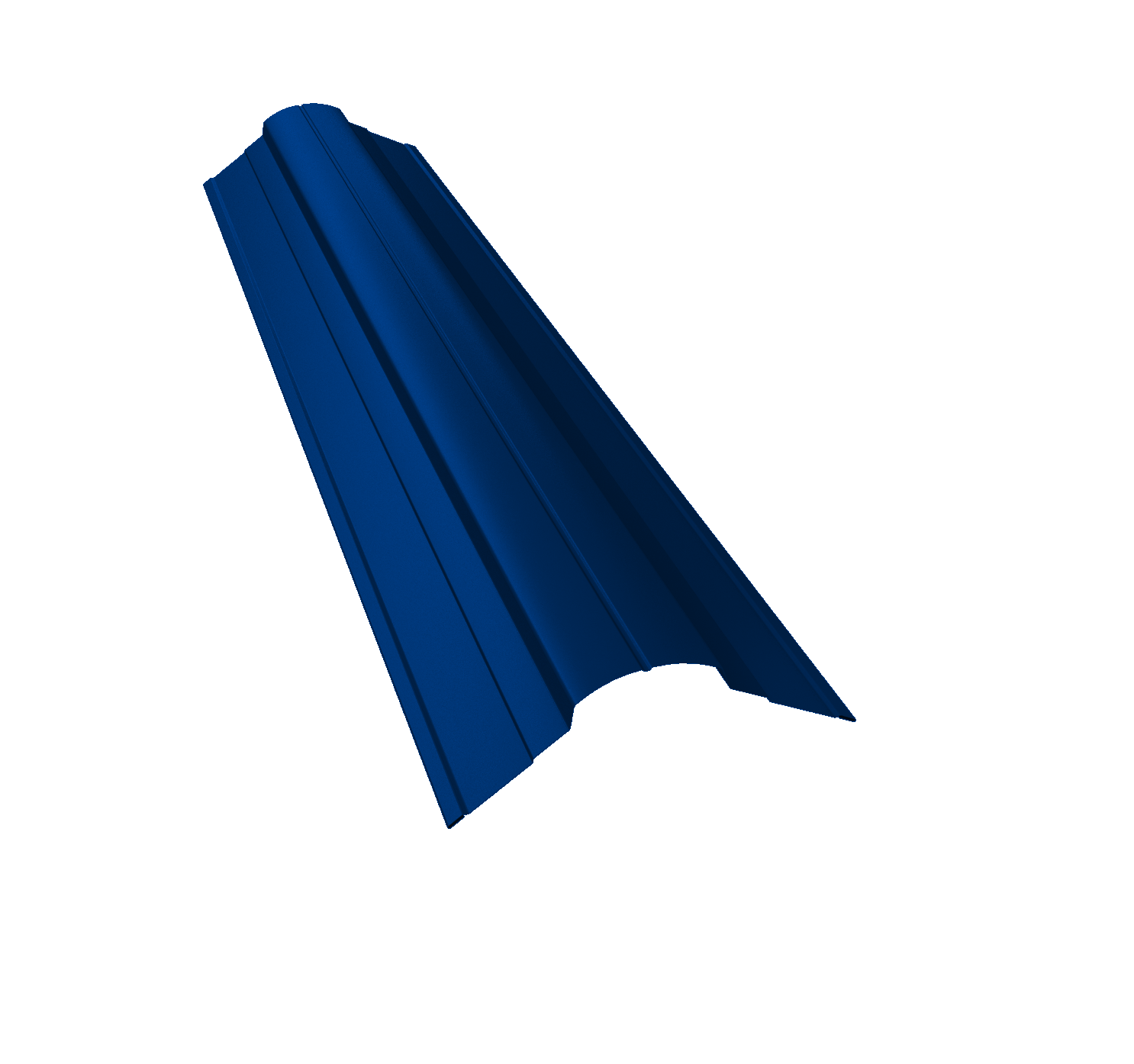 Планка конька фигурного 70x70 0,45 PE с пленкой RAL 5002 ультрамариново-синий (3м)