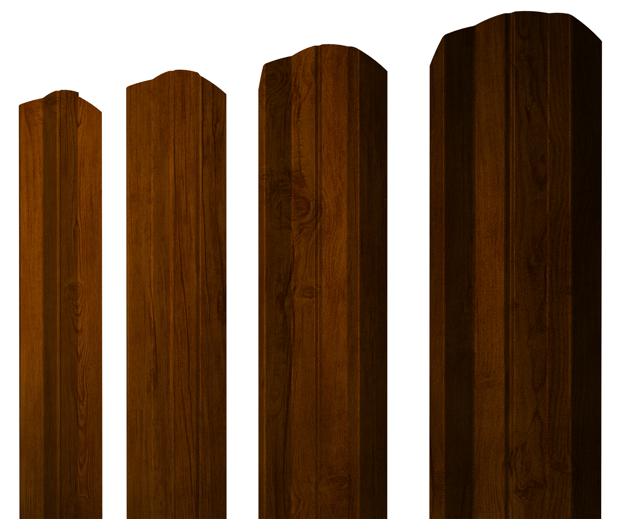 Штакетник М-образный А фигурный 0,45 Print Premium Golden Wood Intense FTC