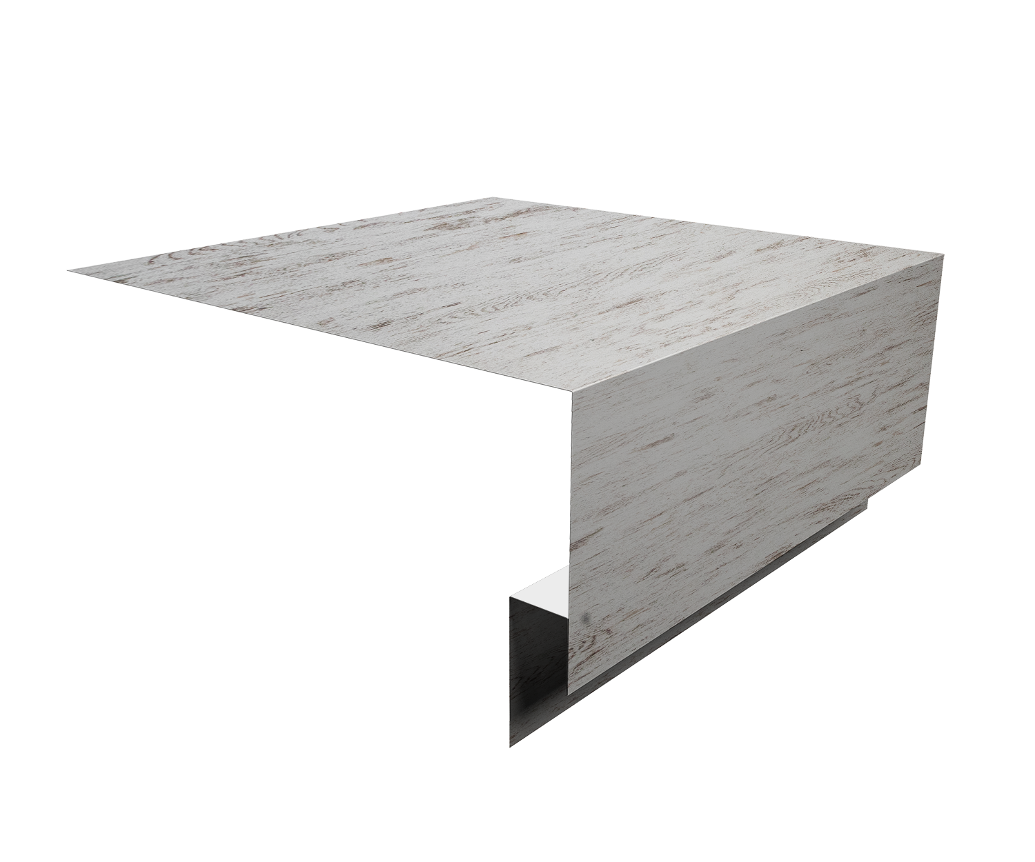 Планка околооконная сложная Экобрус Grand Line 250х75х25 0,45 Print Elite Snow Wood TwinColor (3м)