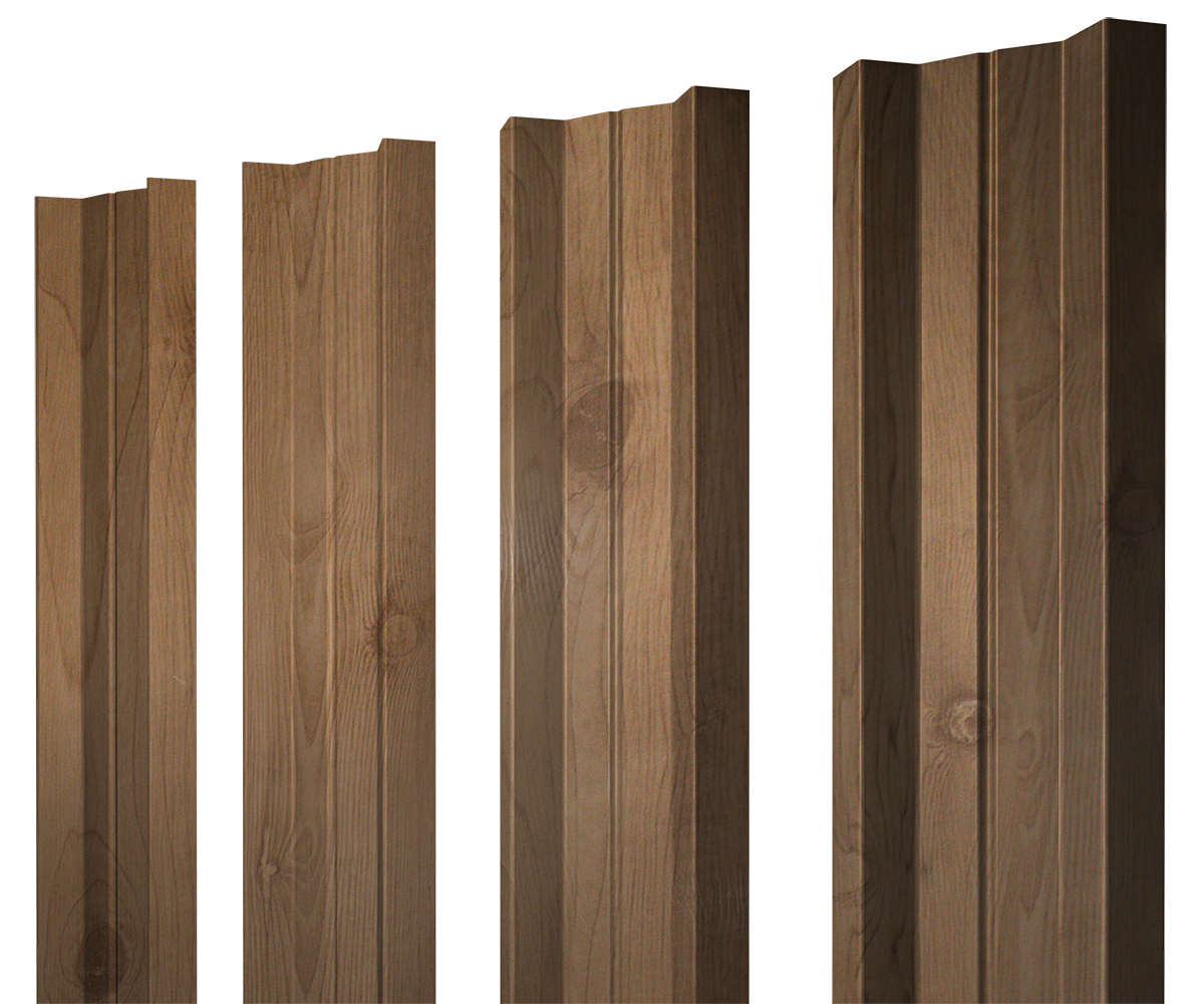 Штакетник М-образный А с прямым резом 0,45 Print Premium Pine Wood Fresh