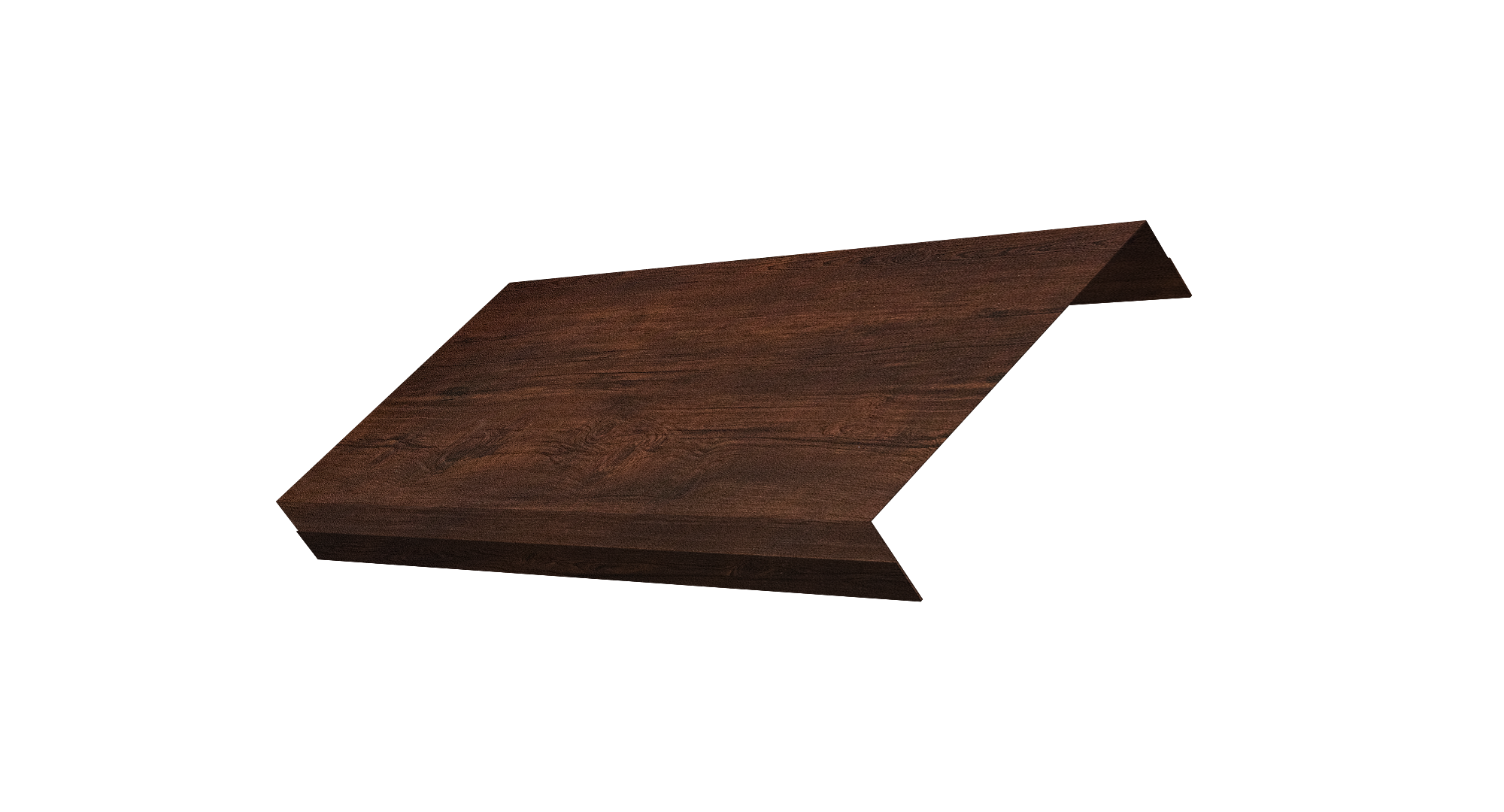 Ламель обратная 125 забора жалюзи Texas 0,45 Print-Double Premium Cherry Wood Dark F
