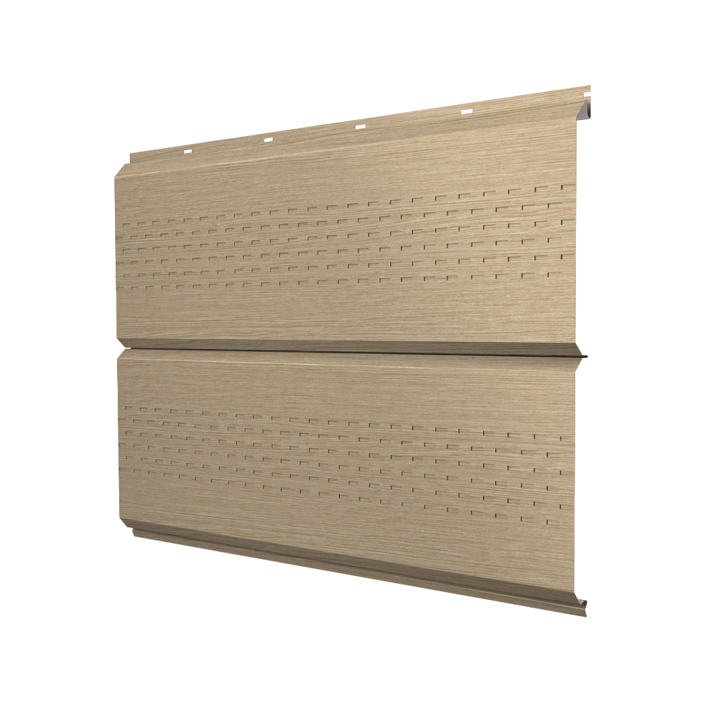 Софит ЭкоБрус new c перфорацией 0,45 Print Elite Milky Wood TwinColor