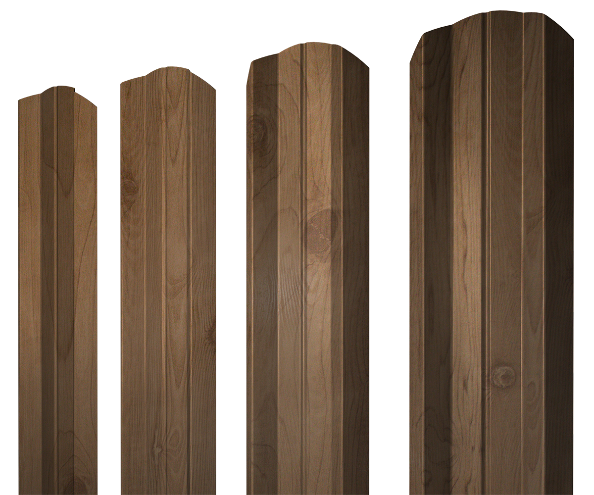 Штакетник М-образный А фигурный 0,45 Print Premium Pine Wood Fresh