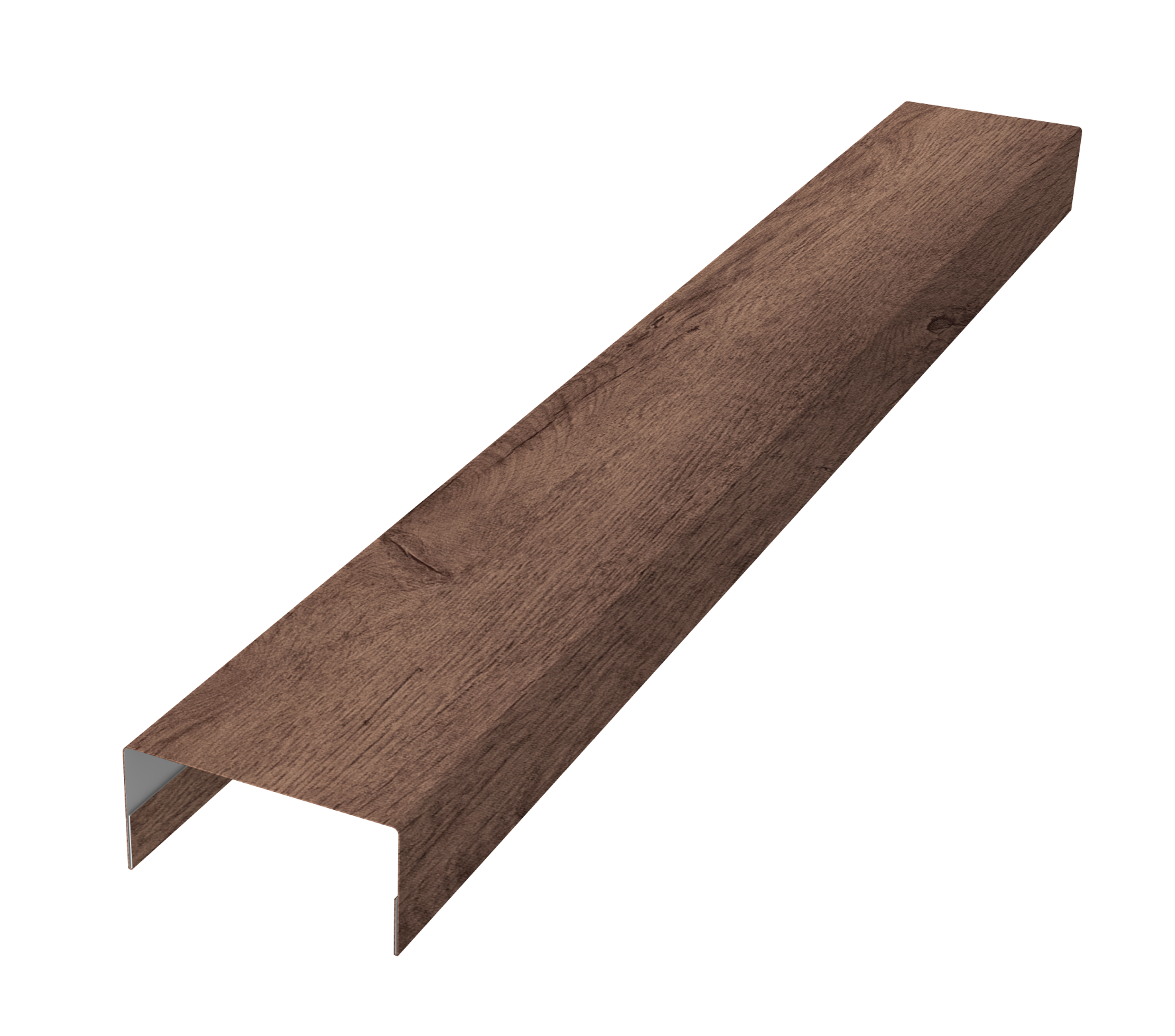 Крышка забора для горизонтального монтажа штакетника 0,45 Print Premium Almond Wood Fresh (2,5м)