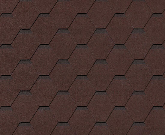 Черепица гибкая RoofShield Премиум Стандарт коричневый с оттенением