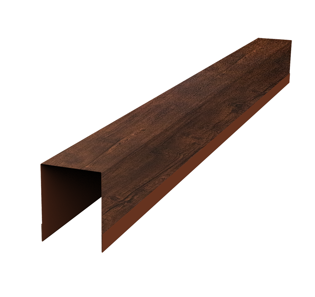 Планка опорная составная внутренняя для забора жалюзи Palermo 0,45 Print Premium Cherry Wood Dark FTC (1,8м)