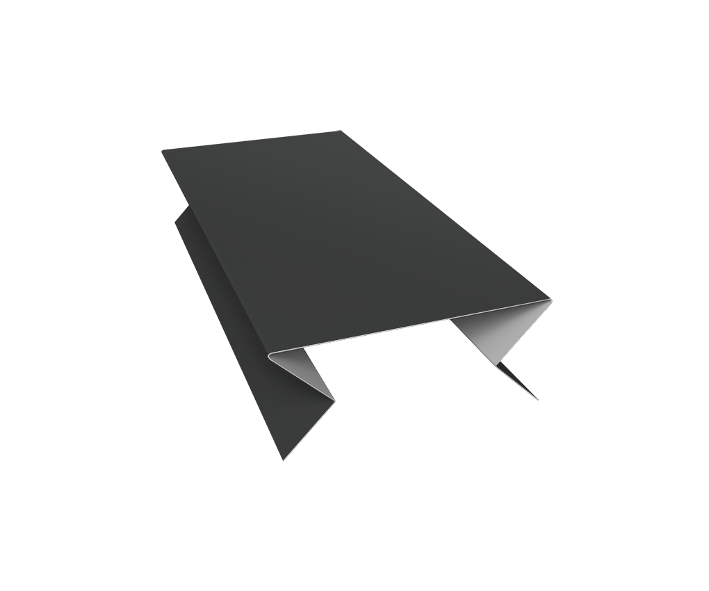 Планка угла внешнего составная нижняя 0,5 Satin с пленкой RAL 7016 антрацитово-серый (3м)