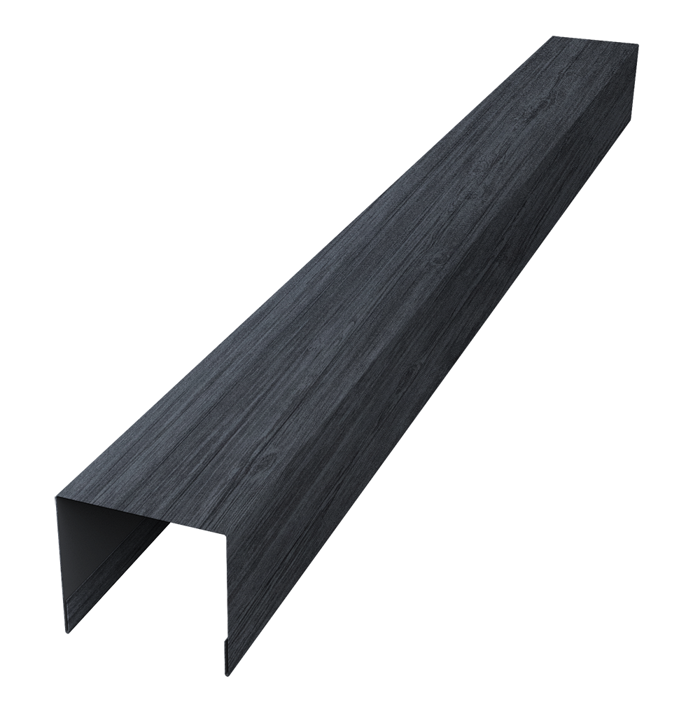 Стойка боковая крепежная для забора жалюзи Palermo 0,45 Print Premium Grey Wood TwinColor (2м)